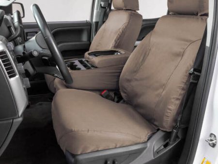 Covercraft 03-06 Chevrolet Silverado Polycotton SeatSaver Custom Front Row Seat Covers - Taupe Hot on Sale