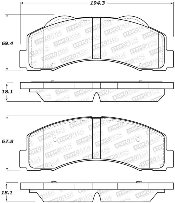 StopTech Performance 10-14 Ford F-150 Front Brake Pads Online Hot Sale