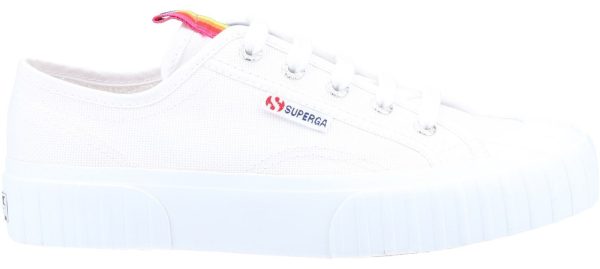 Superga 2630 Stripe Rainbow Womens Lace Up Trainer For Sale