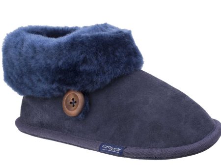 Cotswold Wotton Womens Sheepskin Slipper Bootie For Cheap