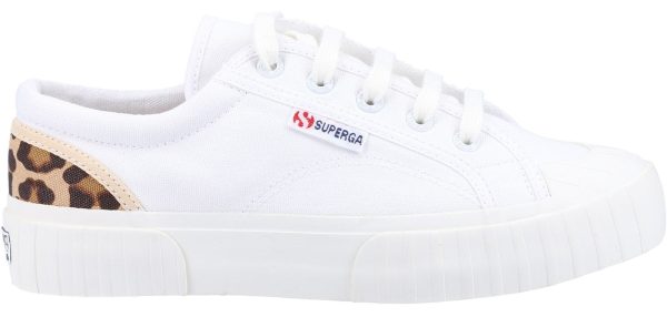 Superga 2630 Stripe Womens Lace Up Trainer For Sale