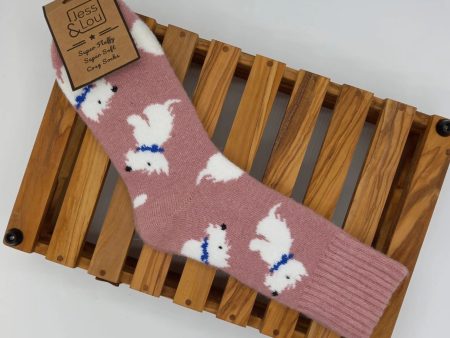 1 pair Jess & Lou Wonderful Westies Ribbed Womens Socks Sale