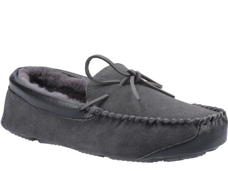 Cotswold Northwood Mens Sheepskin Moccasin Slipper Fashion