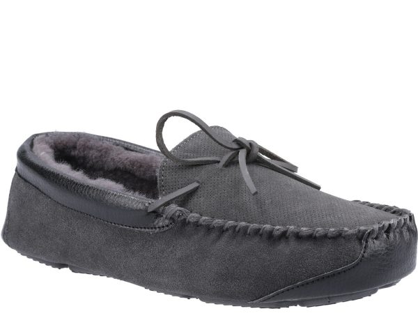 Cotswold Northwood Mens Sheepskin Moccasin Slipper Fashion