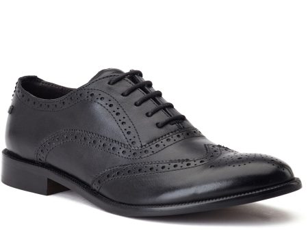 Base London Darcy Burnished Mens Brogue Detail Oxford Shoe on Sale