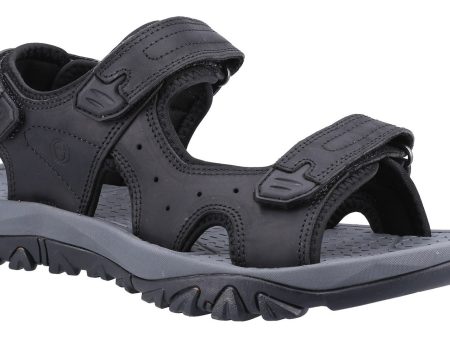 Cotswold Lansdown Mens Leather Touch-Fastening Sandal Online now