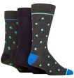 3 Pair Wild Feet Mens Patterned Bamboo Socks Online