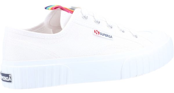 Superga 2630 Stripe Rainbow Womens Lace Up Trainer For Sale