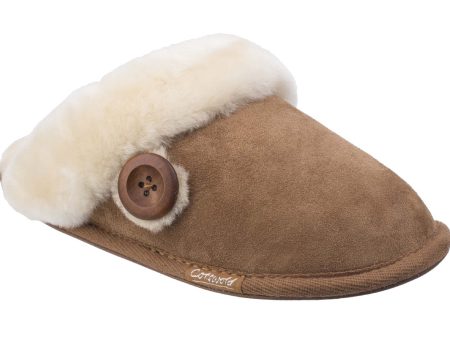 Cotswold Lechlade Womens Sheepskin Mule Slipper Online Hot Sale