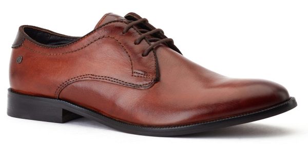 Base London Bertie Mens Leather Lace Up Derby Shoe Online now