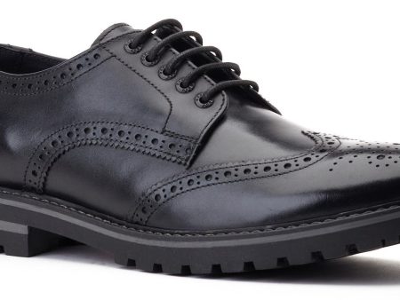 Base London Gibbs Waxy Mens Leather Lace Up Brogue Online Hot Sale