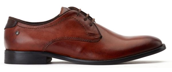 Base London Bertie Mens Leather Lace Up Derby Shoe Online now