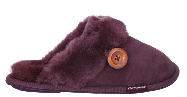 Cotswold Lechlade Womens Sheepskin Mule Slipper For Cheap