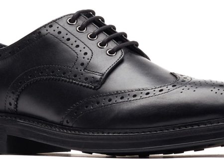 Base London Bryce Mens Leather Lace Up Brogue Shoe Online now