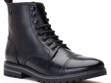 Base London Sparrow Waxy Mens Leather Lace Up Combat Boot Online Sale