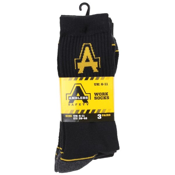 3 Pair Amblers Safety Heavy Duty Work Socks on Sale