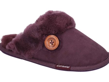 Cotswold Lechlade Womens Sheepskin Mule Slipper For Cheap