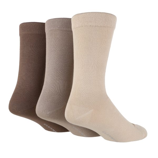 3 Pair Glenmuir Gentle Grip Comfort Cuff Mens Bamboo Socks For Discount