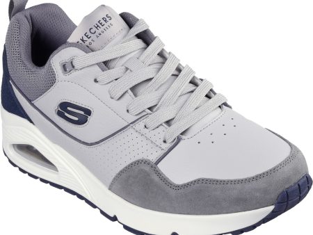 Skechers 183020 Uno Retro One Mens Leather Lace Up Trainer For Cheap