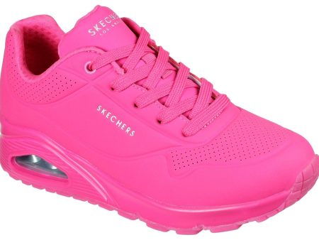 Skechers 73667 Uno Night Shades Womens Lace Up Trainer Online Sale