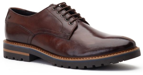 Base London Halsey Washed Mens Leather Derby Shoe Cheap