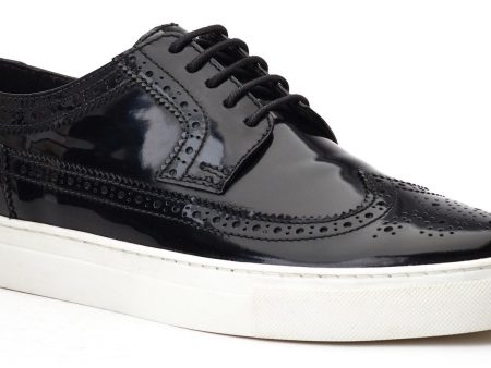 Base London Mickey Mens Leather Lace Up Brogue Shoe For Cheap