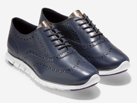 Cole Haan ZeroGrand Womens Leather Wingtip Oxford Shoe Fashion