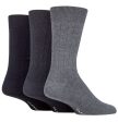 3 Pair Glenmuir Mens Bamboo Rib Socks For Cheap