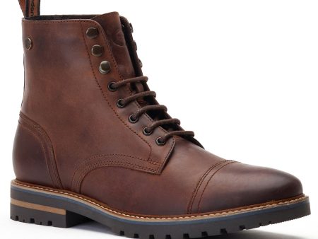 Base London Sparrow Mens Leather Lace Up Combat Boot Supply