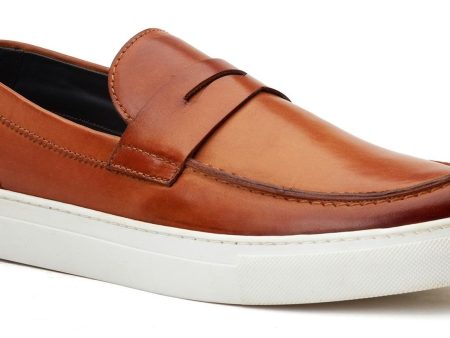 Base London Flynn Mens Leather Penny Loafer on Sale