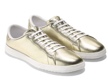 Cole Haan Womens GrandPro Tennis Metallic Lace Up Trainer Online