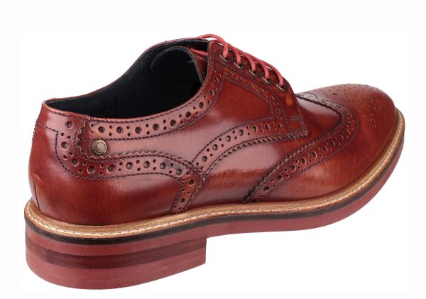 Base London Woburn Mens Brogue Detail Hi Shine Lace Up Shoe For Discount