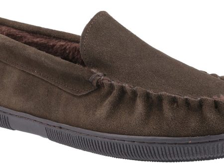 Cotswold Tresham Men s Suede Leather Moccasin Slipper Online Sale