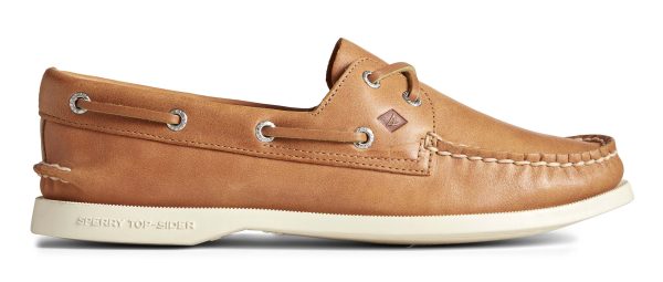 Sperry A O 2-Eye Splash Leather Womens Slip On Shoes For Sale