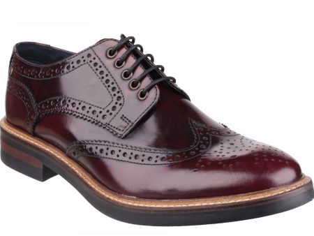 Base London Woburn Mens Brogue Detail Hi Shine Lace Up Shoe Discount