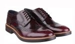 Base London Woburn Mens Brogue Detail Hi Shine Lace Up Shoe Discount