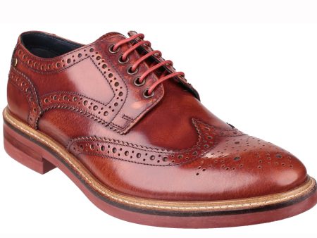 Base London Woburn Mens Brogue Detail Hi Shine Lace Up Shoe For Discount