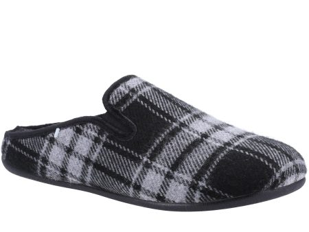 Cotswold Syde Mens Check Print Mule Slipper For Cheap