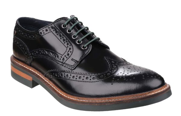 Base London Woburn Mens Brogue Detail Hi Shine Lace Up Shoe Discount